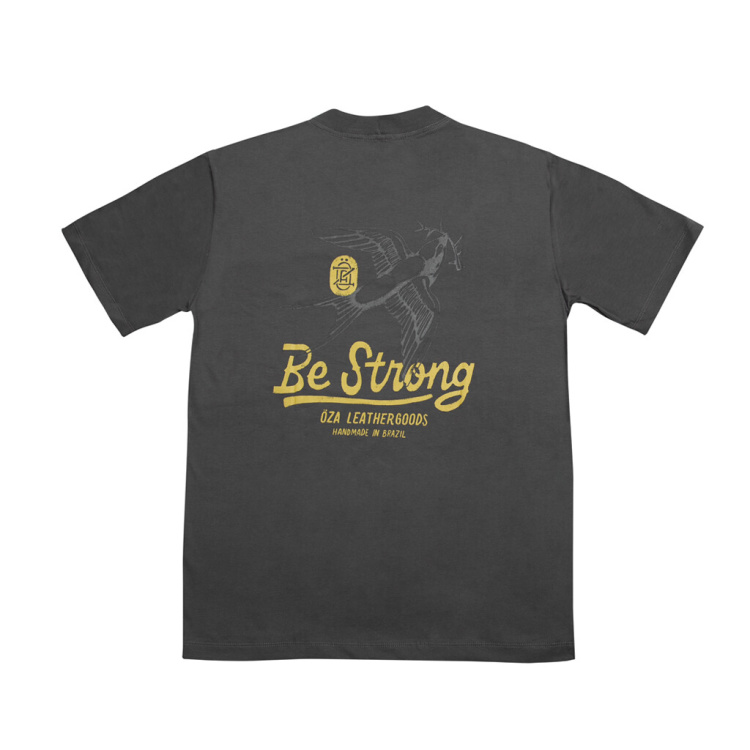 Camiseta Oversized Be Strong | Chumbo
